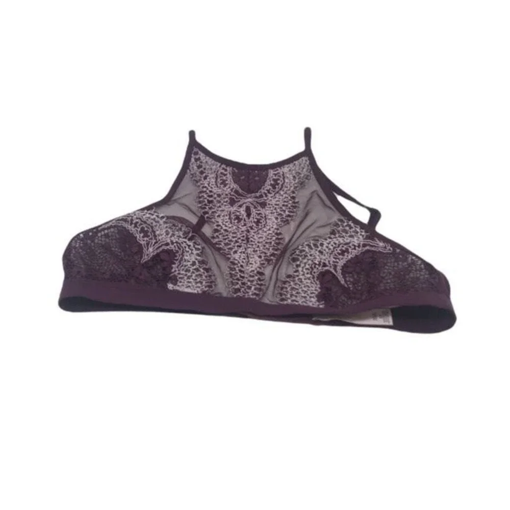 New Victoria's Secret Lace‎ Overlay High Neck Bralettes Set Of 2 Size Smalll